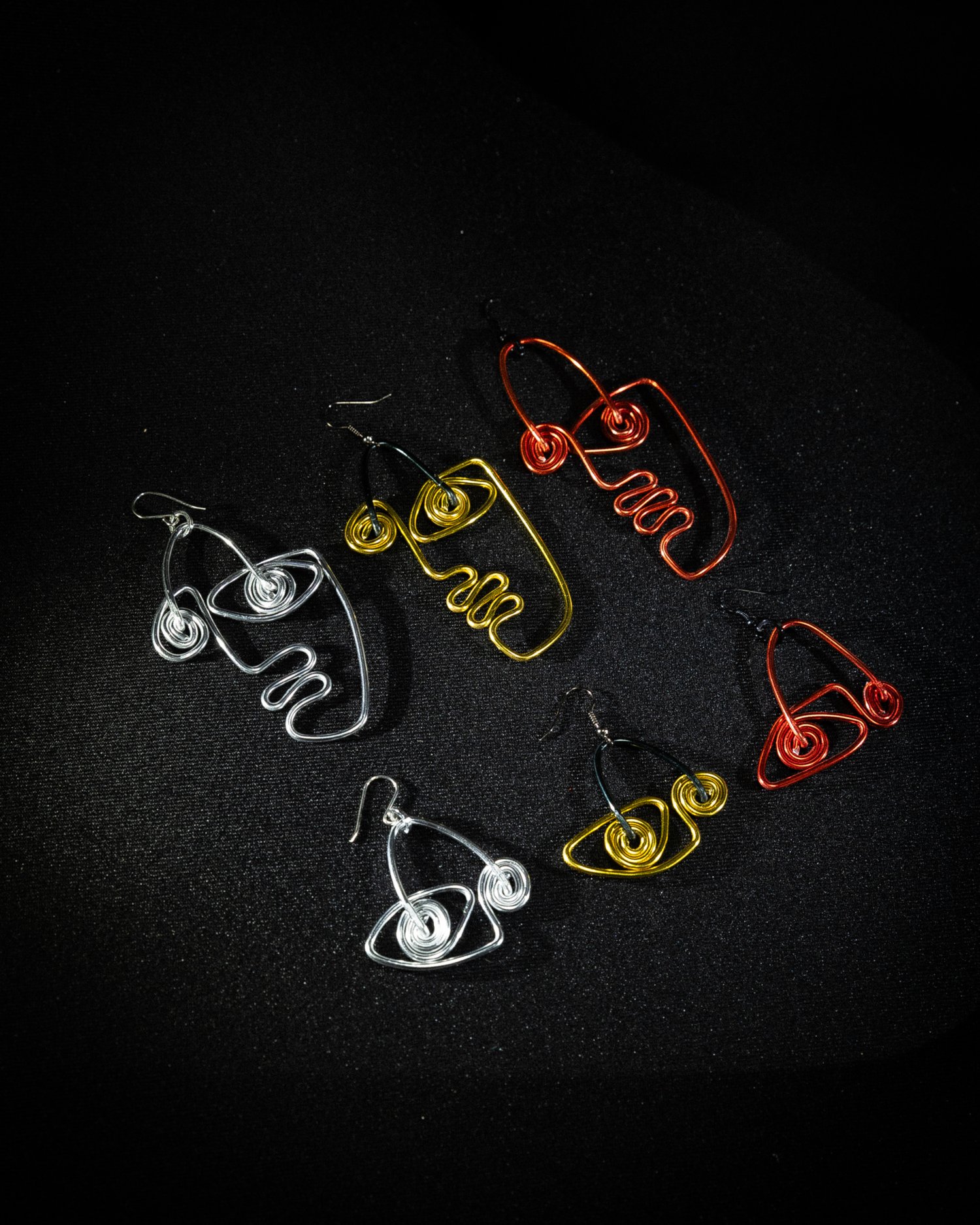 Image of doodle face earrings 