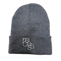 Grey Embroidered Recess Beanie