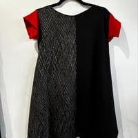 Image 5 of black, white and red tunic, one of a kind