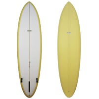 7'8 Brother Surfboard Sand Yellow Deck Laminate 