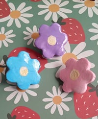 Image 1 of Flower clay pin