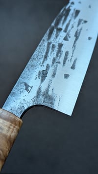 Image 5 of Forged Funayuki Style Petty 52100 Spalted Maple