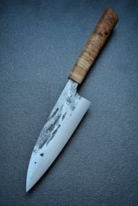 Image 2 of Forged Funayuki Style Petty 52100 Spalted Maple