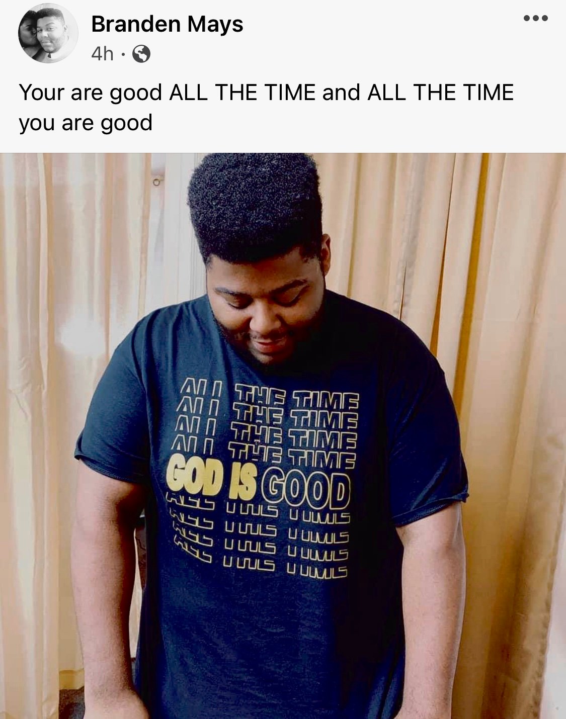 Image of GOD IS GOOD...ALL THE TIME BLACK TEES
