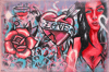 ANGEL | 24X36 ACRYLIC & SPRAYPAINT ON CANVAS