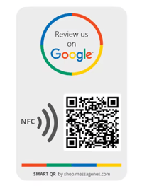 Google Review NFC Card with Customized QR Code