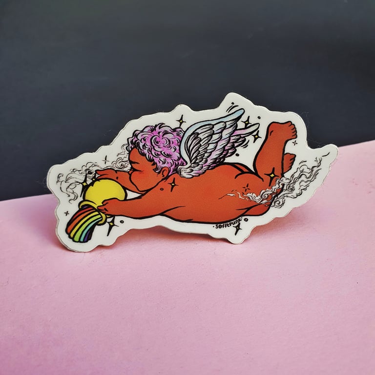 Pride Cherub Sticker Image 2