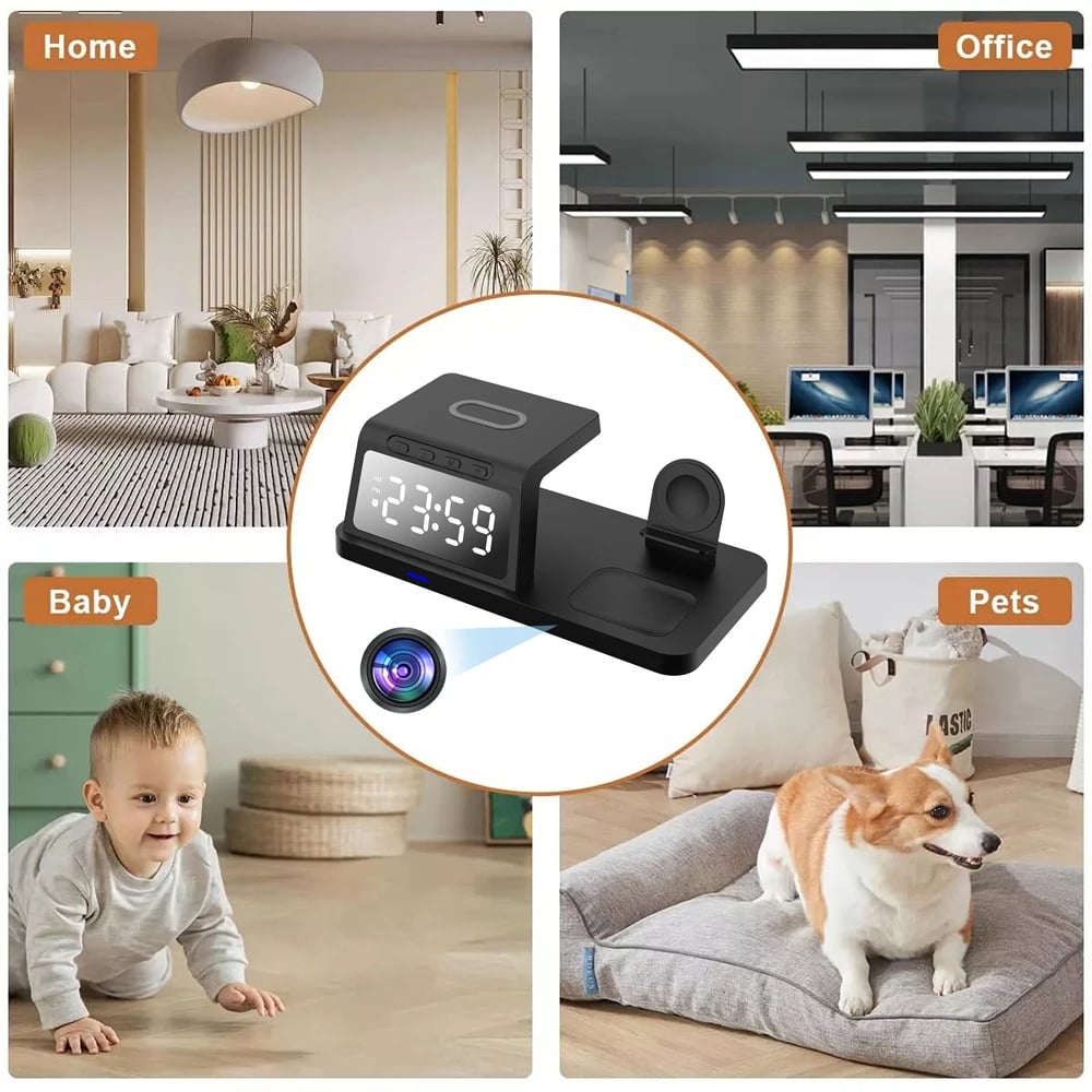 MSL 4K/1080P HD 3-in-1 WiFi Wireless Charger Camera