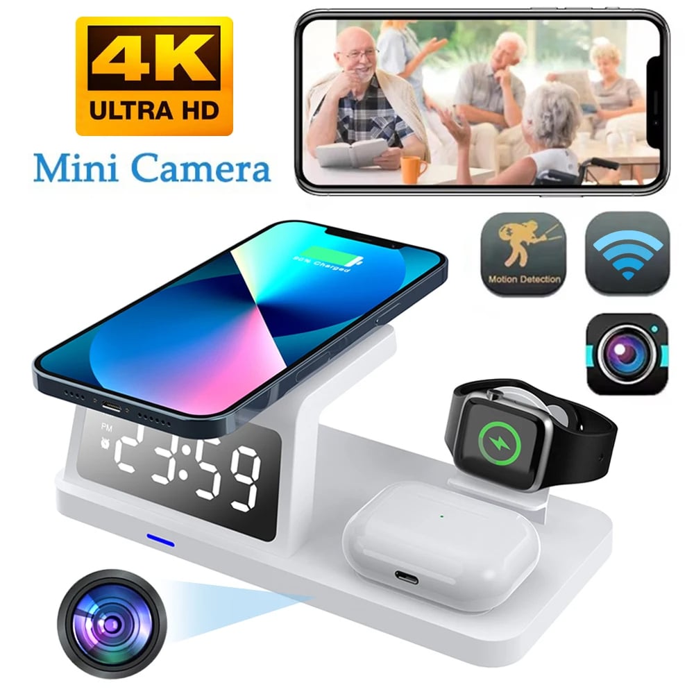 MSL 4K/1080P HD 3-in-1 WiFi Wireless Charger Camera
