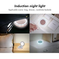 Image 5 of LED Lighted Vanity Travel Makeup Mirror Foldable Compact USB Charging Cosmetic Makeup Mirror Light B