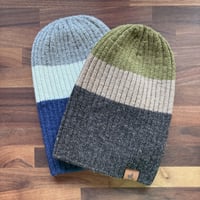 Image 2 of Alpaca and Merino Blend Ribbed Beanie