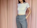 Ready to ship: S Phuncle Cropped Merino T-Shirt - Ivory