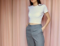 Image 5 of Ready to ship: S Phuncle Cropped Merino T-Shirt - Ivory