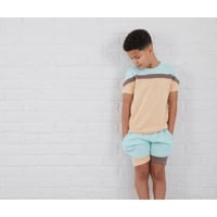 Image 2 of Personalised block colour shorts sets 