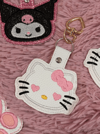 Image 1 of pink hello kitty keychain