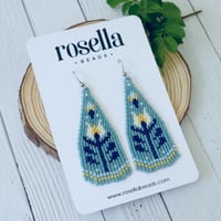 Image 4 of Blue Boho Folk Flower