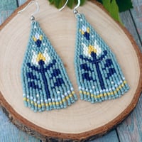 Image 3 of Blue Boho Folk Flower