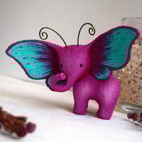 Image 2 of PRE-ORDER 2 - 3 weeks! Pink & Turquoise Elephant Butterfly
