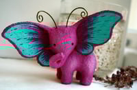 Image 1 of PRE-ORDER 2 - 3 weeks! Pink & Turquoise Elephant Butterfly