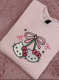 Image 1 of cherry hello kitty sweatshirt