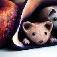 Image 4 of Seashell Cats Paper Mache Sculpture