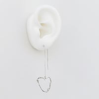 Image 2 of Destiny Heart Threader Earring- Silver