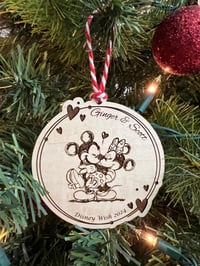 Image 1 of Wedding Honeymoon Love Personalized Christmas Ornament