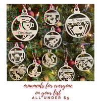 Image 4 of Wood Personalized Beer Christmas Ornament or Stocking Tag