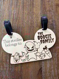 Image 2 of Little Boogie Nightmare Halloween Stroller Tag