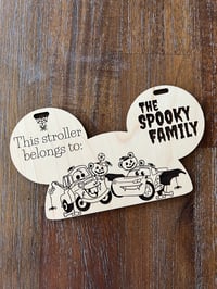 Image 1 of Halloween Racer Car Parks Stroller Tag