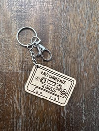 Image 2 of Personalized Coheed Keywork Cassette Tape Keychain