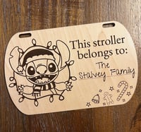 Image 1 of Alien Christmas Party Stroller Tag