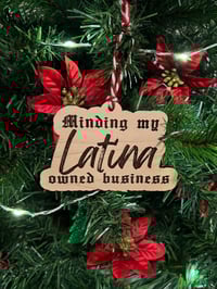 Image 1 of Wood Latina Business Owner Ornament