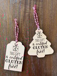 Image 1 of Set of Gluten Free Allergy Gift Tags Ornaments