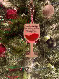Image 1 of Funny Mouse House Wooden Wine Ornament