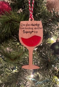 Image 2 of Funny Mouse House Wooden Wine Ornament