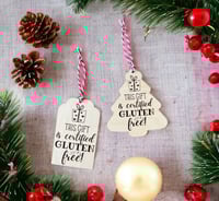 Image 3 of Set of Gluten Free Allergy Gift Tags Ornaments