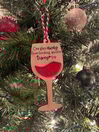 Image 3 of Funny Mouse House Wooden Wine Ornament