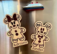 Image 1 of Cruise Door Decor Personalized Gingerbread Mouse  Magnets