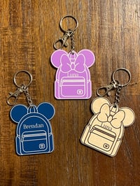 Image 1 of Mouse Backpack Personalized Keychain