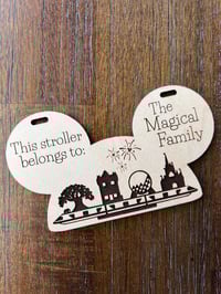 Image 2 of Land World Parks Monorail Mouse Ears Stroller Tag