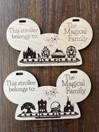Image 3 of Land World Parks Monorail Mouse Ears Stroller Tag