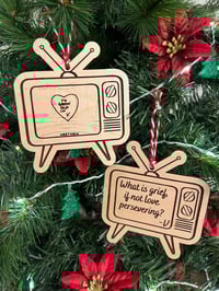 Image 1 of Wanda Wooden Retro TV Love Ornament