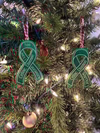Image 4 of Celiac Disease Ribbon Glitter Ornaments