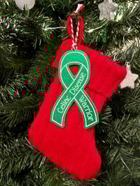 Image 5 of Celiac Disease Ribbon Glitter Ornaments