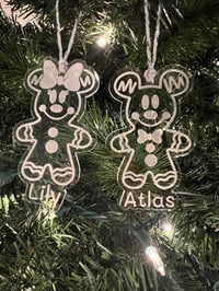 Image 6 of Personalized Gingerbread Mouse Ornament Gift Stocking Tag