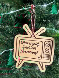 Image 3 of Wanda Wooden Retro TV Love Ornament