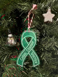 Image 6 of Celiac Disease Ribbon Glitter Ornaments