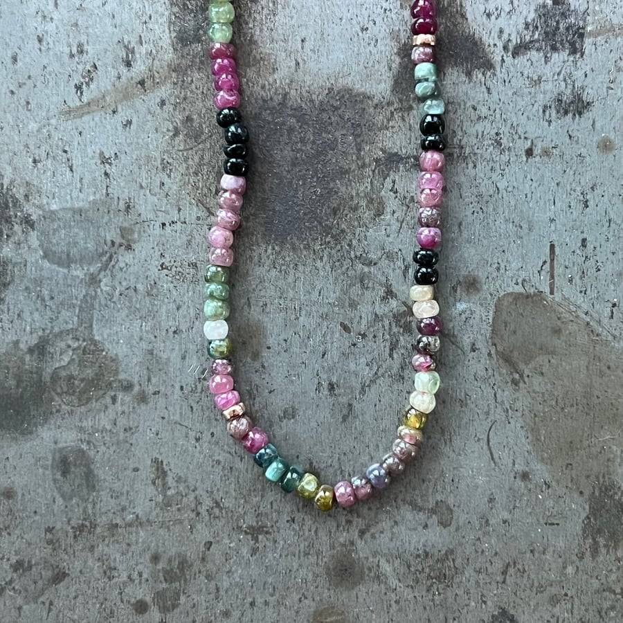Image of Tourmaline Necklace with 14K Rose Gold