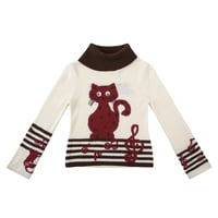Image 4 of Dizzy Cat Music Note Sweater with Movable Eyes